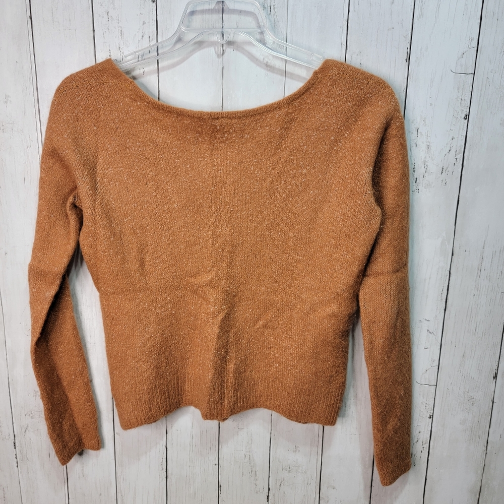 Free People Women's Gossamer Pullover Sweater Terracotta Brown Size Small. - Picture 8 of 8